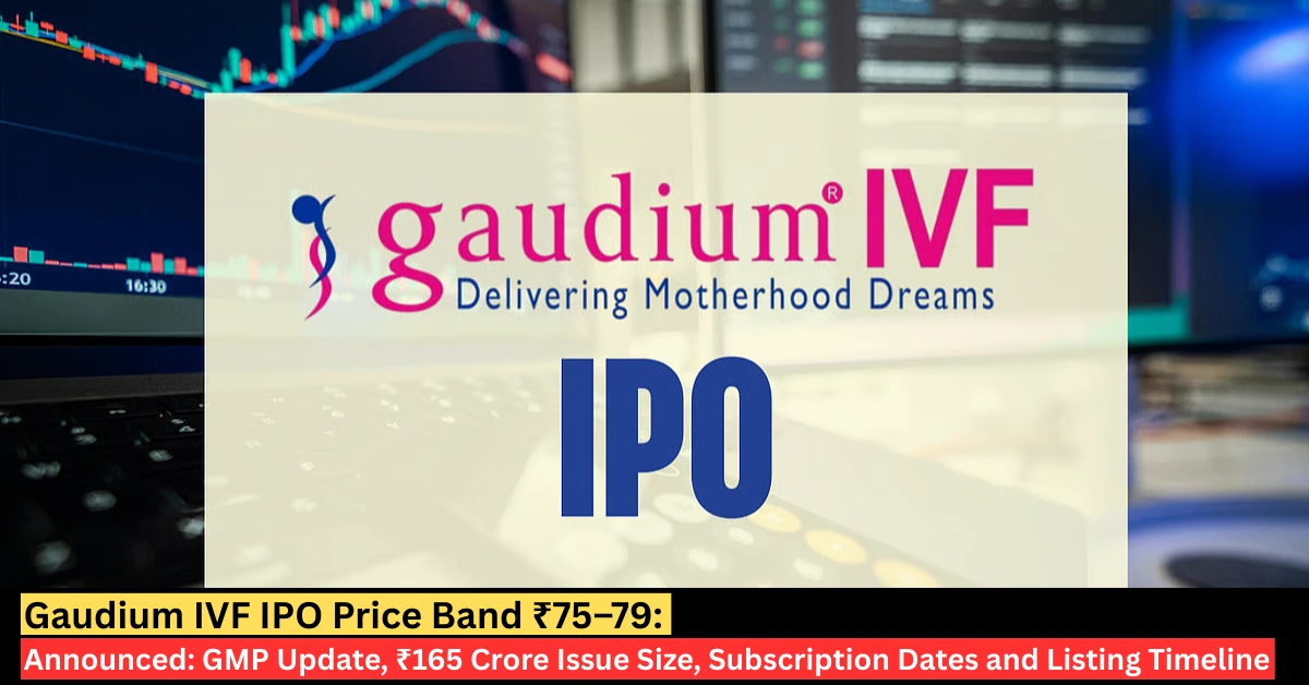 Gaudium IVF IPO price band ₹75–79 with GMP update and subscription timeline