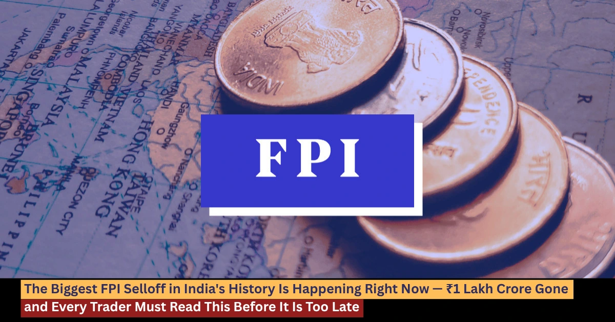 FPI selling India 2026 — biggest FPI selloff in Indian stock market history, Nifty crash, Sensex fall and what every trader must know