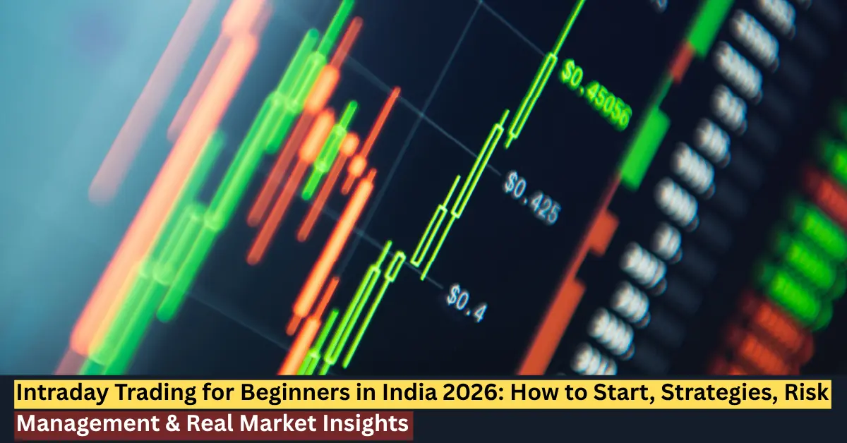 Intraday trading chart showing price movement and strategies for beginners in India 2026