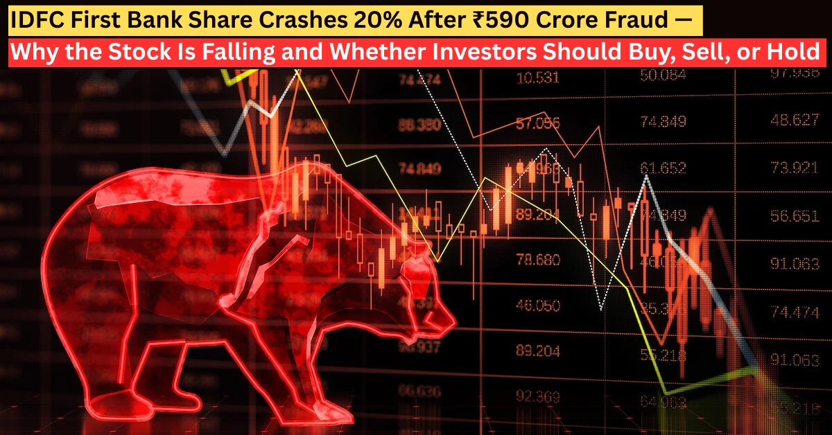 IDFC First Bank share price crash 20% after ₹590 crore fraud news